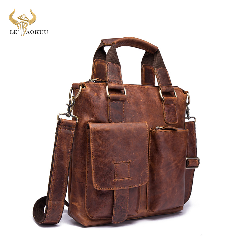 Interior Design Portfolio - Men Original Leather Retro Designer Business