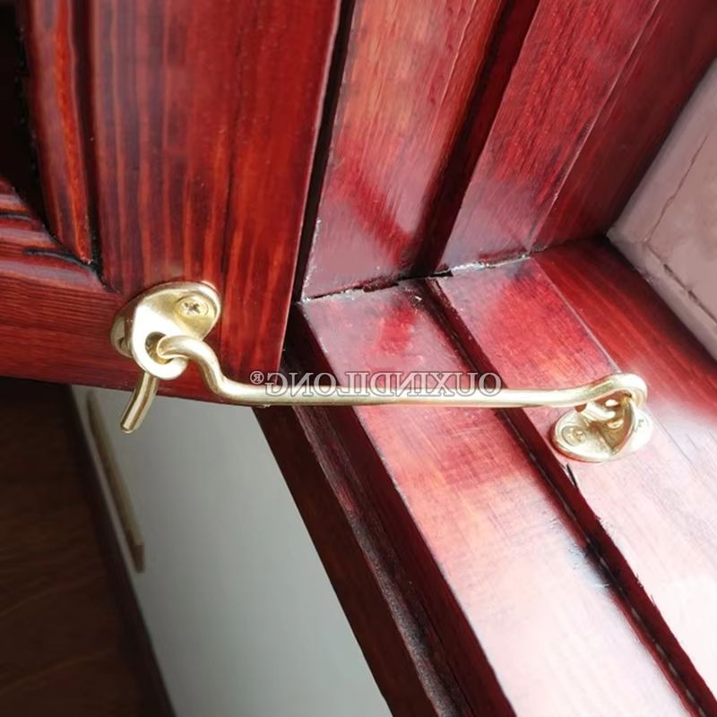 Antique Brass Hook - Retro 8PCS Solid Brass Antique Cabin