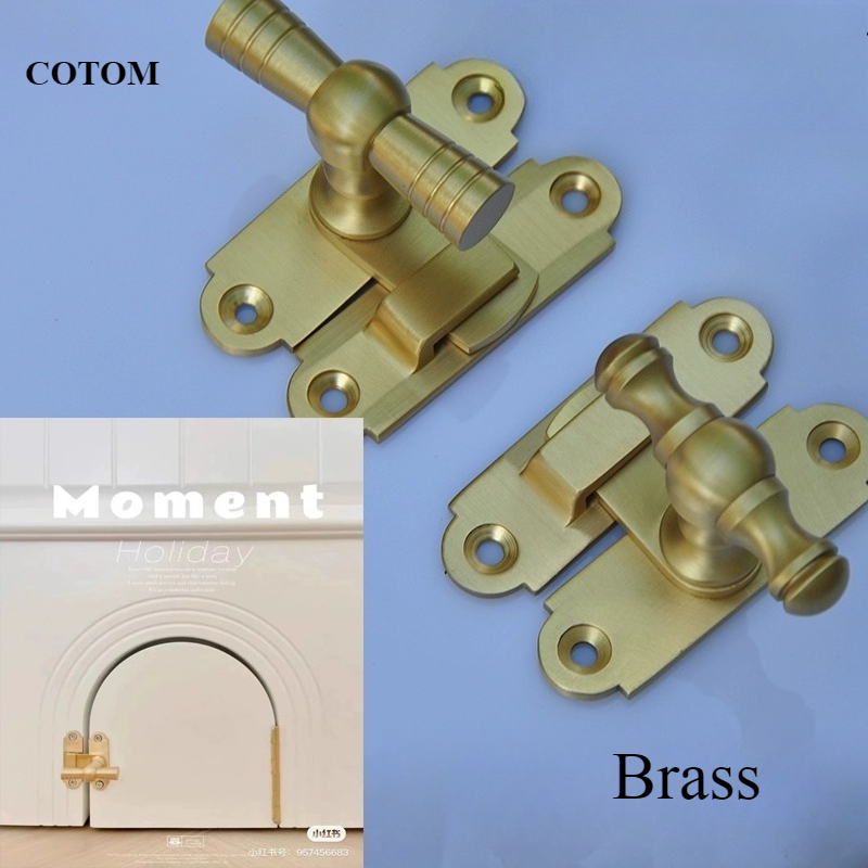 Antique Brass Cat Door Latch V - Antique Brass Hook recension och pris
