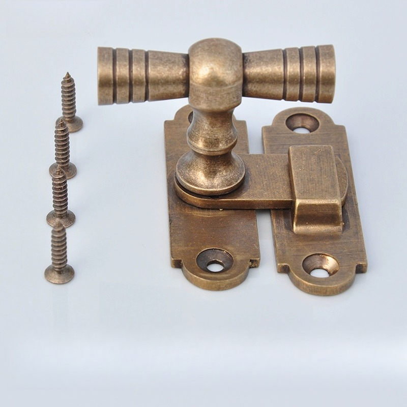 Antique Brass Cat Door Latch V - Antique Brass Hook recension och pris