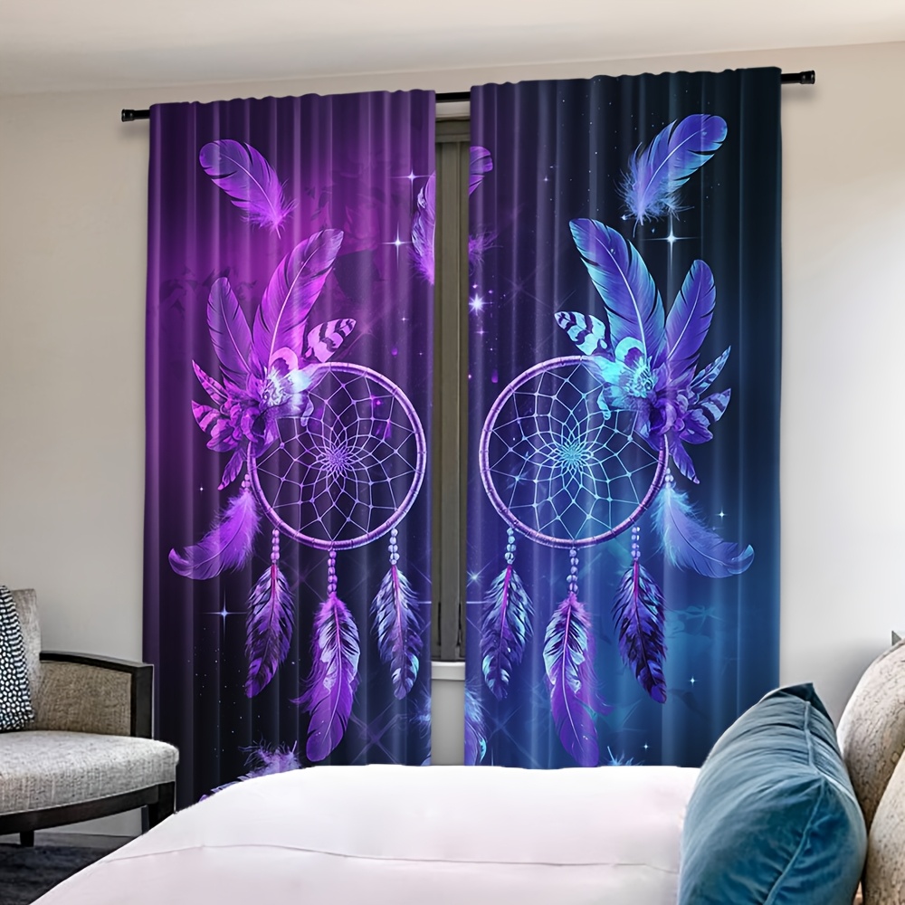 Purple Dreamcatcher Curtains F - Interior Design Of Cafe recension och pris