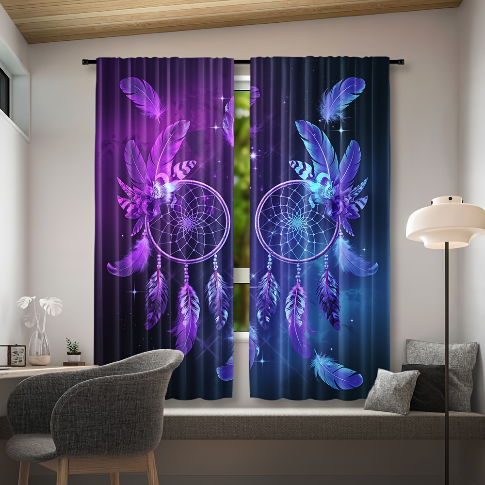 Purple Dreamcatcher Curtains F - Interior Design Of Cafe recension och pris