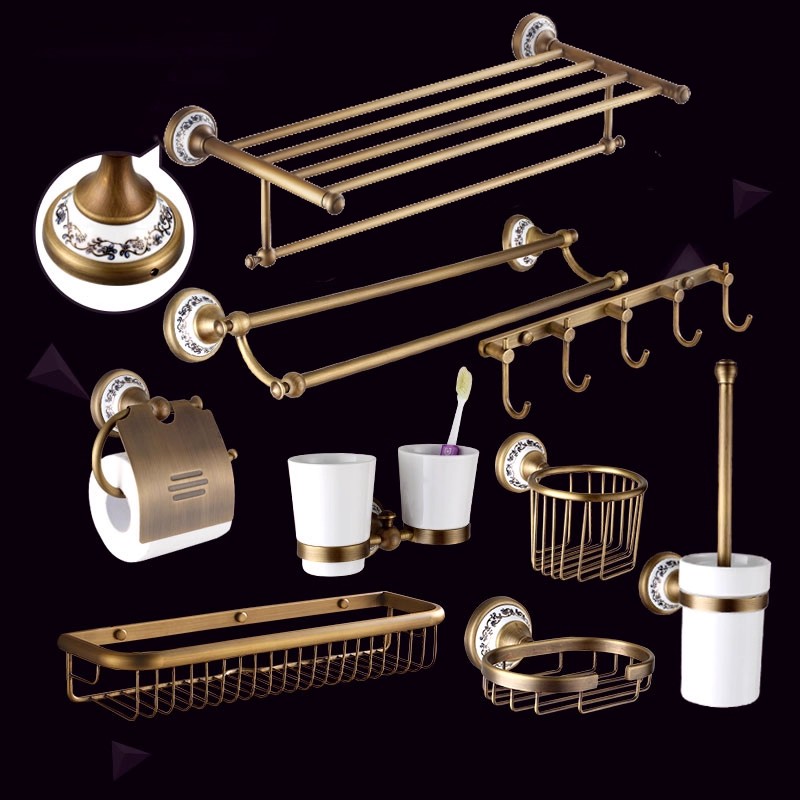 Brass Bathroom Accessories Bat - Antique Brass Hook recension och pris