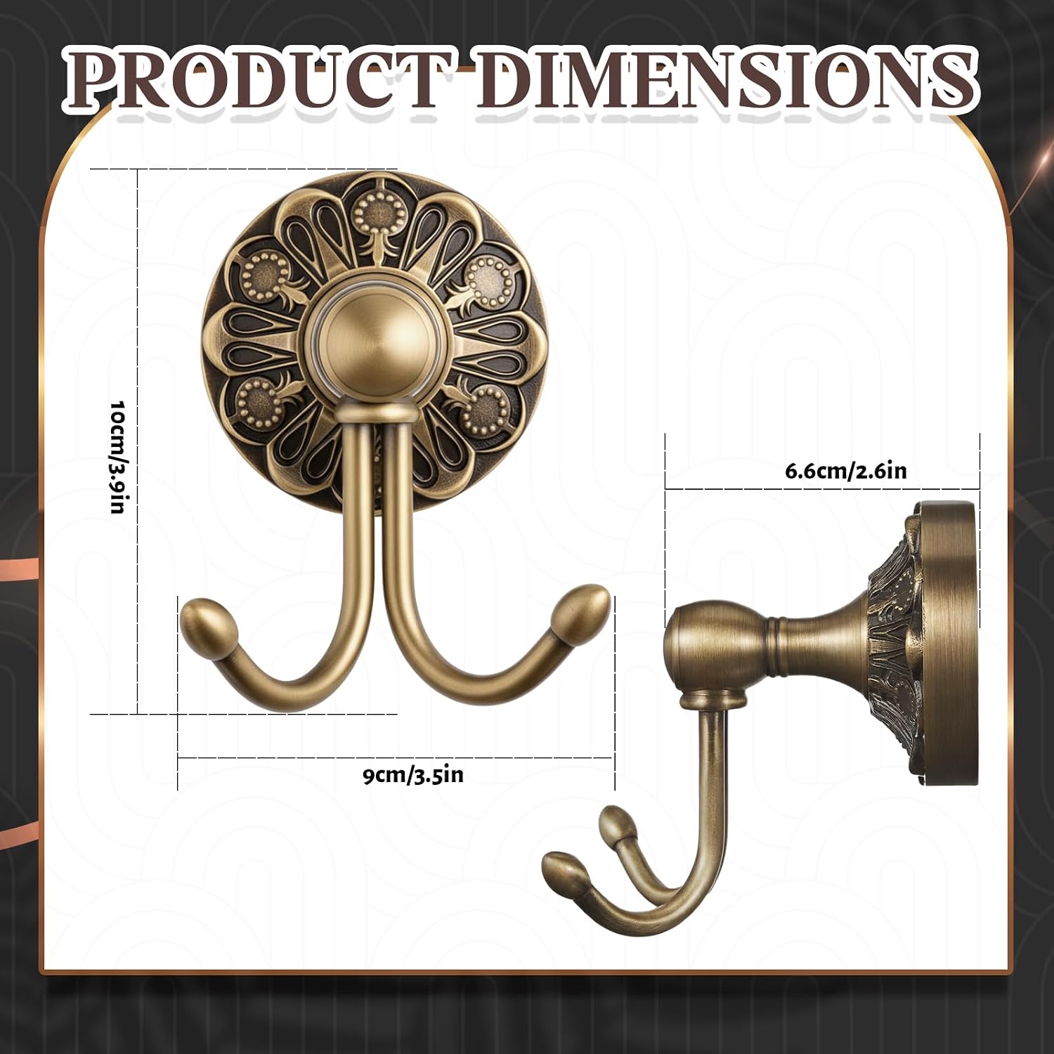 4 Pack Antique Towel Hooks Wal - Antique Brass Hook recension och pris