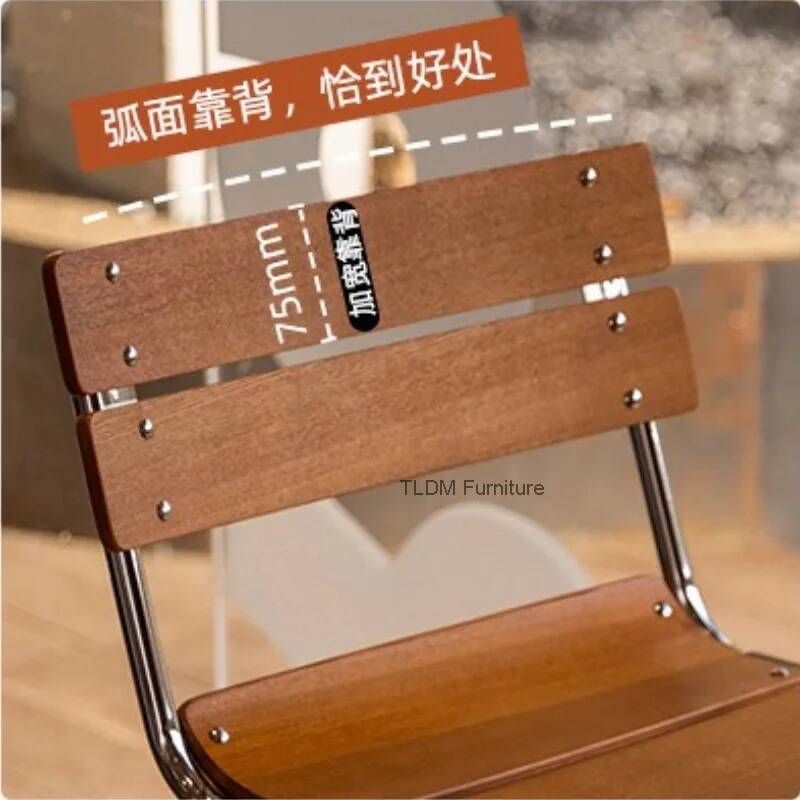 Wooden Light Luxury Bar Chairs - Interior Design Of Cafe recension och pris
