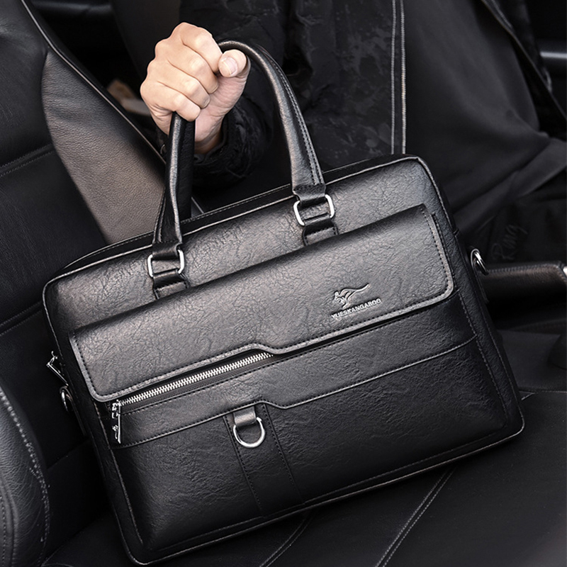 Men'S Briefcase PU Leather Por - Interior Design Portfolio recension och pris