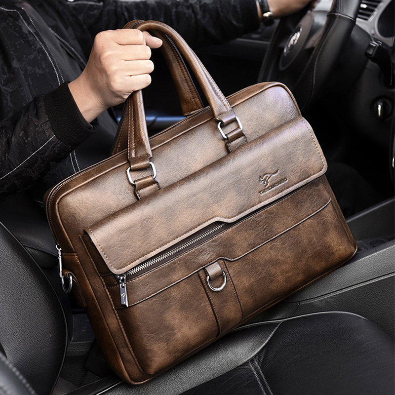 Men'S Briefcase PU Leather Por - Interior Design Portfolio recension och pris