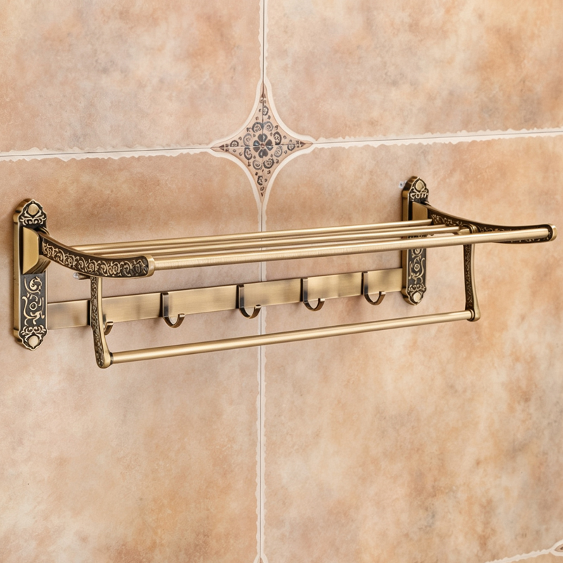 Foldable Antique Brass Towel R - Antique Brass Hook recension och pris