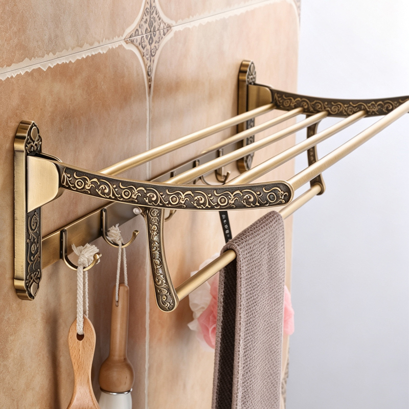 Foldable Antique Brass Towel R - Antique Brass Hook recension och pris