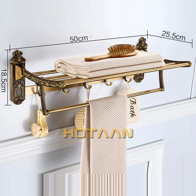 Aluminum Foldable Antique Bras - Antique Brass Hook recension och pris
