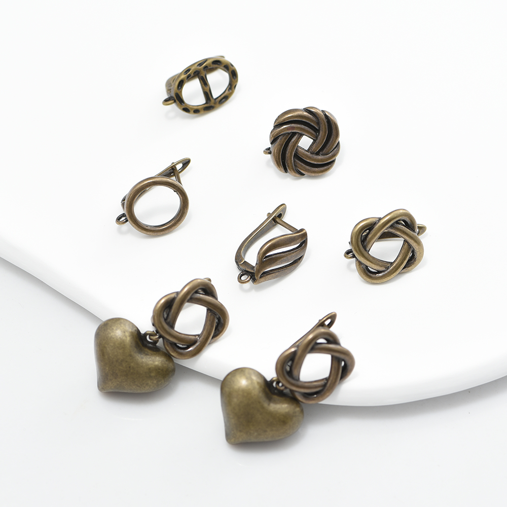 1 Pair NEW Earring Clasps Hook - Antique Brass Hook recension och pris
