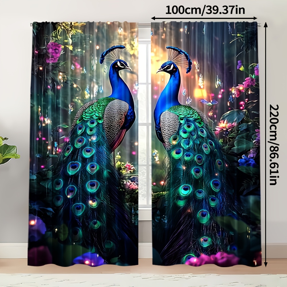 Blue Peacock and Flower Garden - Interior Design Of Cafe recension och pris