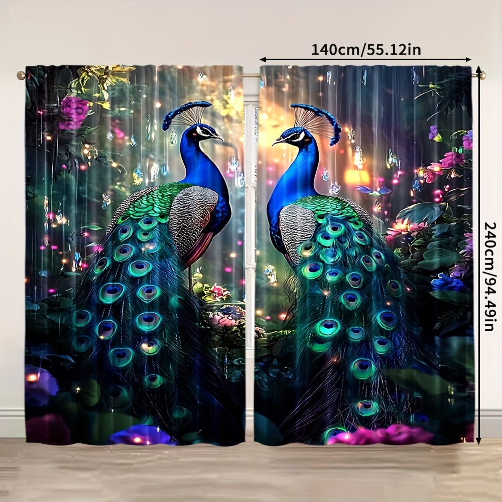 Blue Peacock and Flower Garden - Interior Design Of Cafe recension och pris
