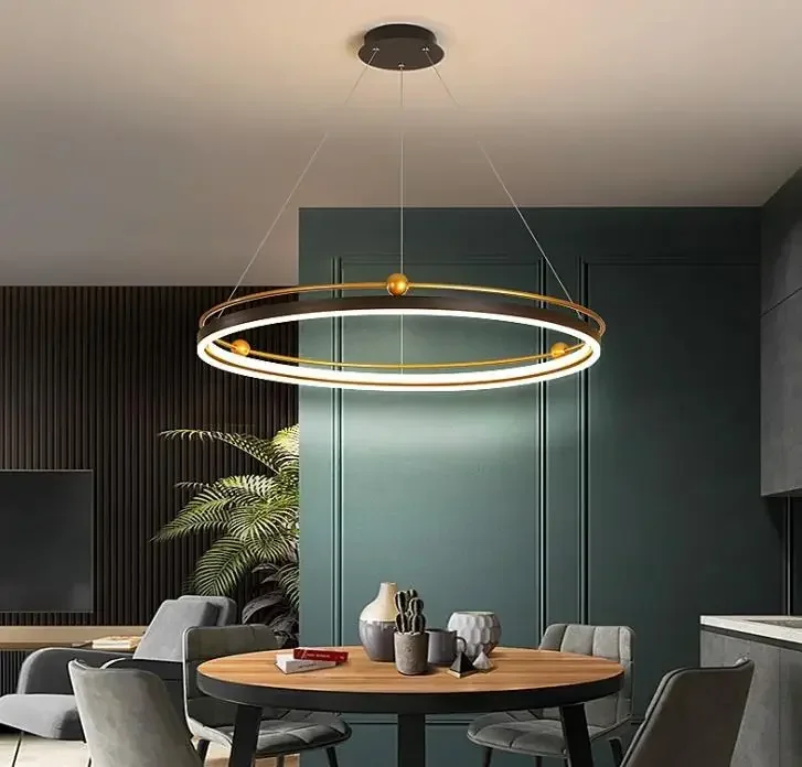 Modern led chandelier circle l - Interior Design Online Free recension och pris