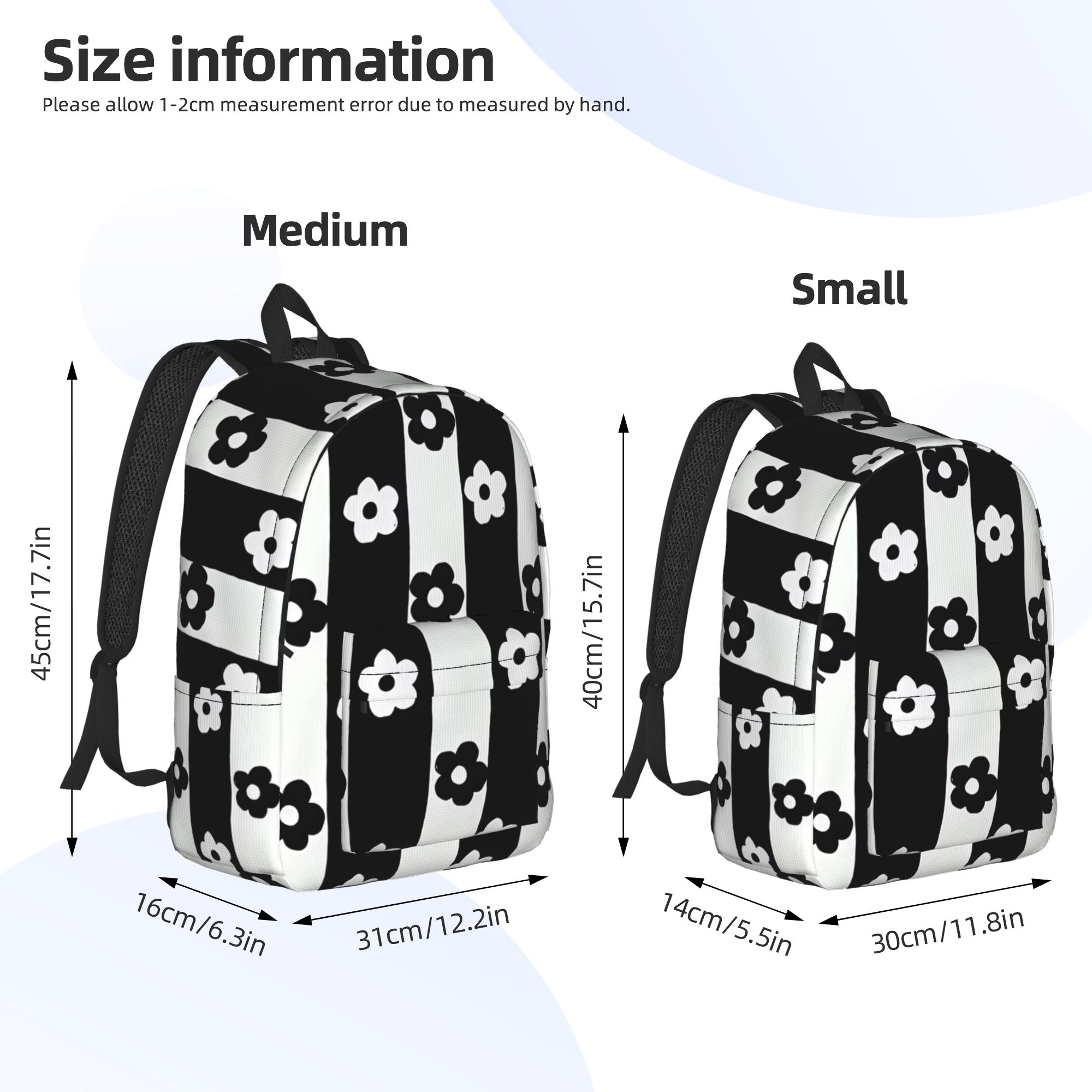 Monochrome Daisy Stripes Backp - Interior Design Monochrome recension och pris